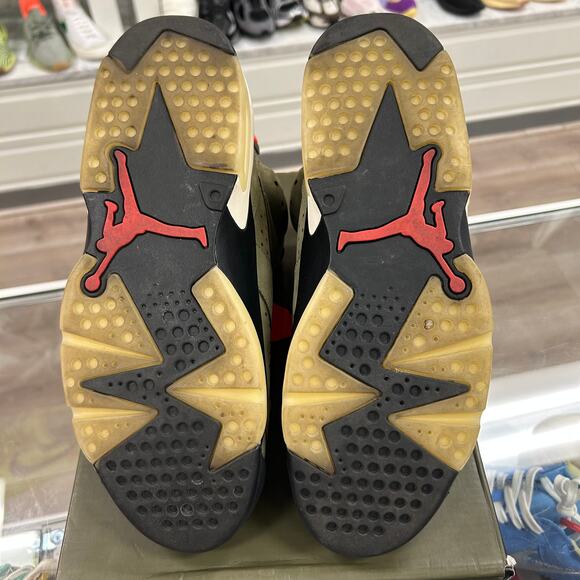 Jordan 6 Retro Travis Scott olive green size 10.5 Pre-Owned - Picture 6 of 8